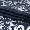 1 Yard Shimmering Black Abstract Organza Burnout Fabric with Frayed Texture
